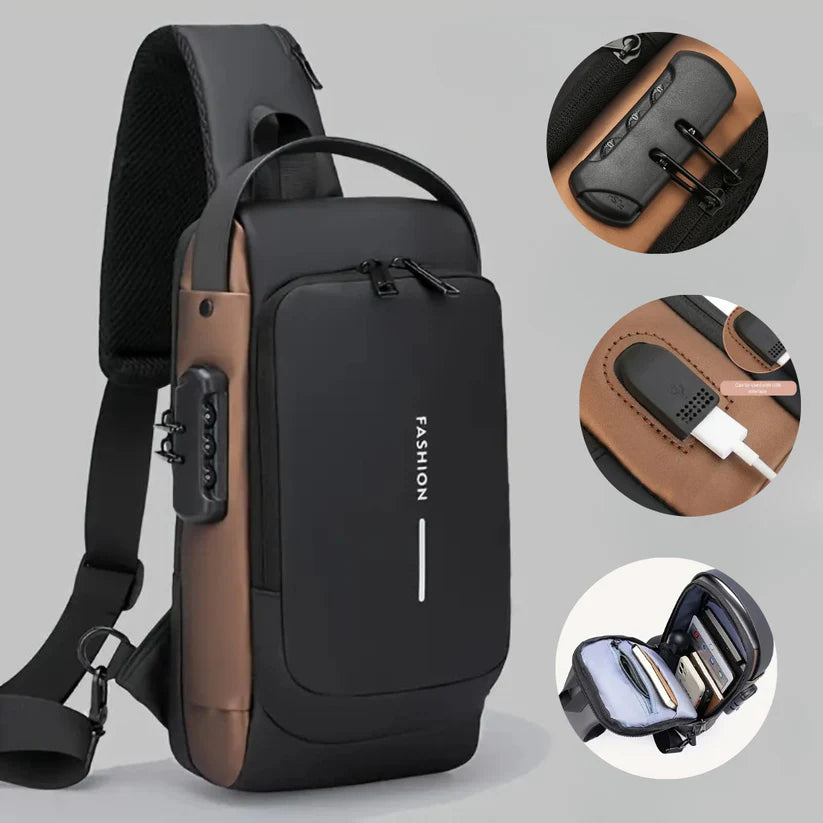 Anti-Theft Sling Bag with USB charging