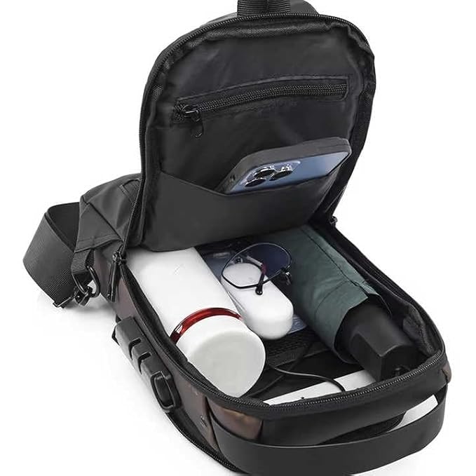 Anti-Theft Sling Bag with USB charging