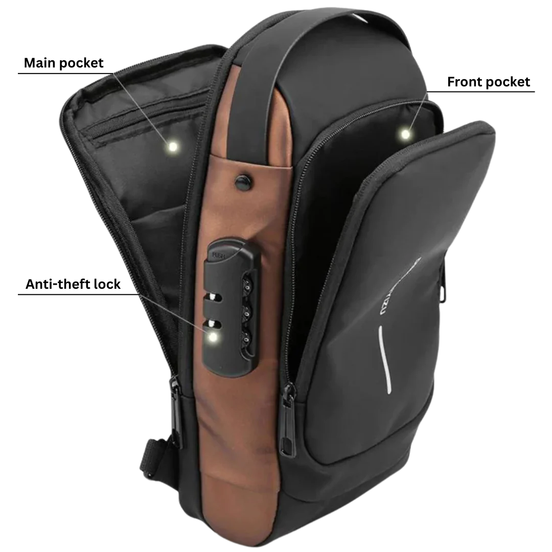 Anti-Theft Sling Bag with USB charging